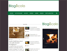 Tablet Screenshot of blog-ecolo.fr